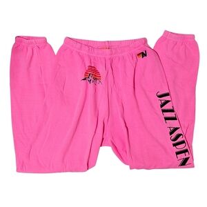 Aviator Nation Sweatpants Jazz Aspen Snowmass 2025 Large Unisex Neon Pink